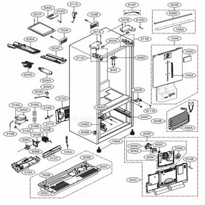 Part Location Diagram of AEH73816912 LG HINGE ASSY CENTER