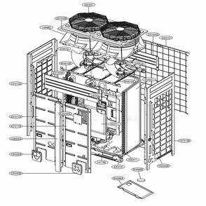 Main 2 Diagram and Parts List for ARUN121DTE4 AWGBLUS LG Air Conditioner