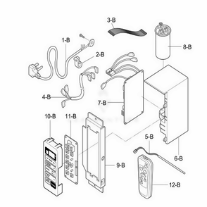 Control Box Assembly Diagram and Parts List for 580 AWYASRK LG Air Conditioner