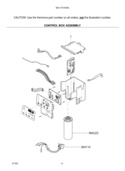 CONTROL BOX ASSEMBLY Diagram and Parts List for LT1030C  LG Air Conditioner