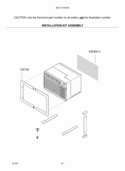 INSTALLATION KIT ASSEMBLY Diagram and Parts List for LT1030C  LG Air Conditioner