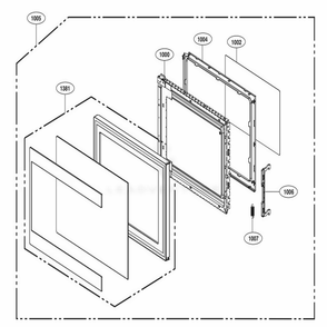 Door Parts Diagram and Parts List for LSRM2085ST CSSESTD LG Range