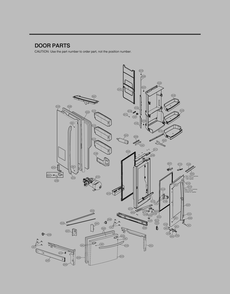 Door Parts Diagram and Parts List for GR-X308LKZM ASBCNA0 LG Refrigerator