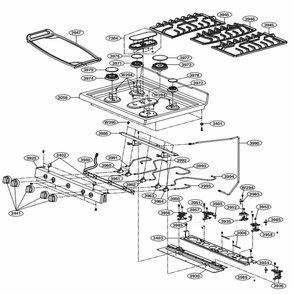 Cooktop Parts Diagram and Parts List for LRG3061BD FB1ELGA LG Wall Oven