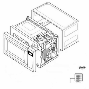 Main Diagram and Parts List for JES735BJ CBKEGEU LG Range