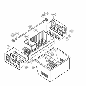 Freezer Parts Diagram and Parts List for 72036 ATICSE0 LG Refrigerator