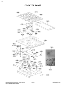 Part Location Diagram of MBE61842007 LG BURNER