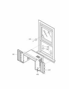 Installation Kit Assembly Parts Diagram and Parts List for 58075051800  Kenmore Air Conditioner