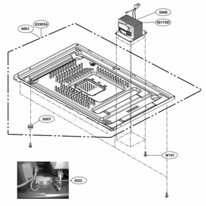 Base Plate Parts Diagram and Parts List for LCS1413SB CBKEBBY LG Wall Oven