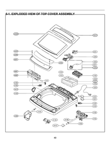 Top Cqver Assembly Diagram and Parts List for T1471HGPV ABWEVUS LG Washer