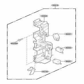 Latch Board Parts Diagram and Parts List for MH6150XHB2 AB2EWRP LG Range