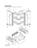 DOOR PARTS Diagram and Parts List for LRFC25750WW  LG Refrigerator
