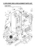 CASE PARTS   EXPLODED VIEW & REPLACEMENT PARTS Diagram and Parts List for LRFC21755ST  LG Refrigerator