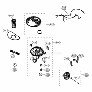 Sump Assembly Diagram and Parts List for LDT7797BD ABDEEUS LG Dishwasher