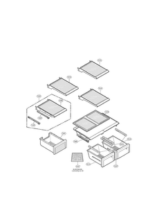 Refrigerator Parts Diagram and Parts List for LFX21971ST 01 LG Refrigerator