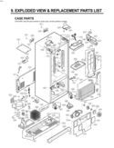CASE PARTS   EXPLODED VIEW & REPLACEMENT PARTS Diagram and Parts List for LRFD25850WW  LG Refrigerator