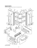 DOOR PARTS Diagram and Parts List for LRFD25850SW ASWCLGA LG Refrigerator