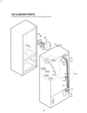 ICE & MAKER PARTS Diagram and Parts List for LRFD25850SW ASWCLGA LG Refrigerator