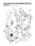 CASE PARTS   EXPLODED VIEW & REPLACEMENT PARTS Diagram and Parts List for LRFC25750SW  LG Refrigerator