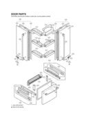 DOOR PARTS Diagram and Parts List for LRFC25750SW  LG Refrigerator