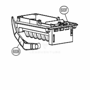 Ice Maker And Ice Bin Parts Diagram and Parts List for LMWS27626S ASTCNA0 LG Refrigerator
