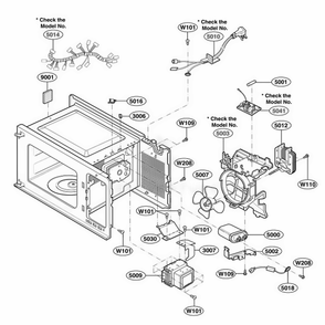 Interior Parts 2 Diagram and Parts List for 62464 ABSESEA LG Wall Oven