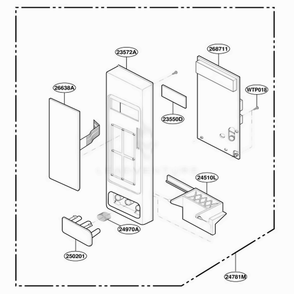 Part Location Diagram of 3572W1A154G LG PANEL,CONTROL