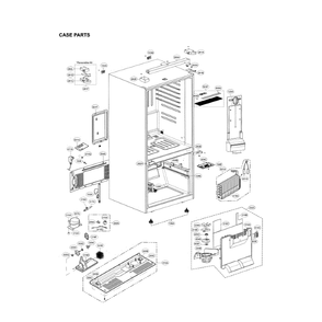 Part Location Diagram of ADJ73712905 LG DUCT ASSEMBLY,MULTI