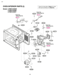 OVEN INTERIOR PARTS I Diagram and Parts List for LTRM1240SW LTRM1240SW/01 LG Microwave