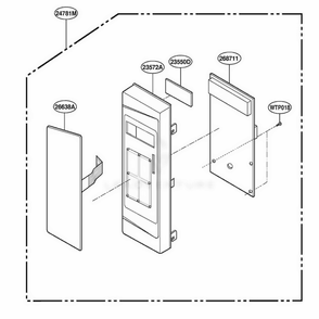 Controller Parts Diagram and Parts List for 61282 AMWESEA LG Range