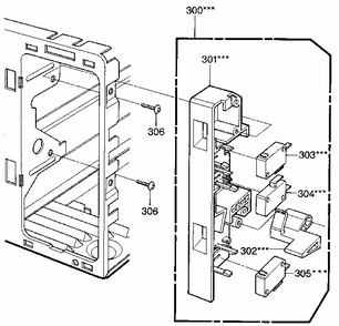 Latch Diagram and Parts List for 7218911980  Kenmore Microwave