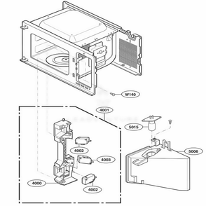 Latch Board Parts Diagram and Parts List for LCS2045WBK CSLELGA LG Range
