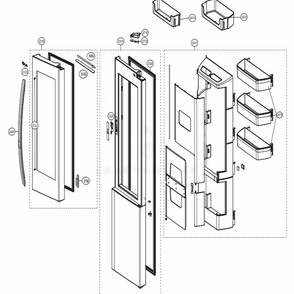 Part Location Diagram of ABQ74662103 LG CASE ASSEMBLY,HOME BAR