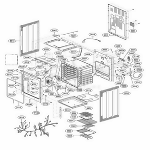 Cavity Parts Diagram and Parts List for LSC5683WB ABKLLCA LG Range