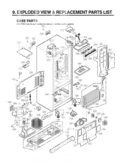 CASE PARTS   EXPLODED VIEW & REPLACEMENT PARTS LIST Diagram and Parts List for LFC25760ST ASTCLGA LG Refrigerator