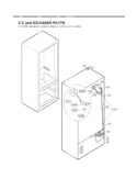 ICE and ICEMAKER PARTS Diagram and Parts List for LFX25960SB AWBCLGA LG Refrigerator