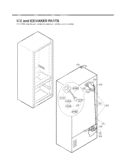 ICE and ICEMAKER PARTS Diagram and Parts List for LFX21960ST ASTCLGA LG Refrigerator