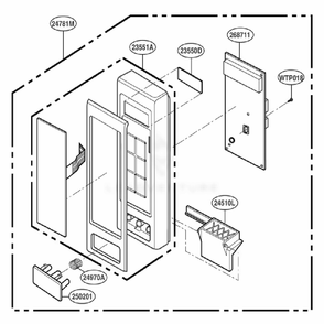 Controller Parts Diagram and Parts List for GT4185SKS AS1EWRP LG Wall Oven