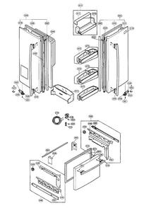 Door Parts Diagram and Parts List for LFX25950SB 00 LG Refrigerator