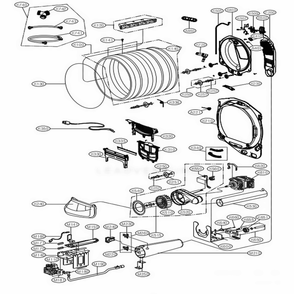 Drum And Motor Assembly Gas Type Diagram and Parts List for DLGX7881WE ABWEEUS LG Dryer