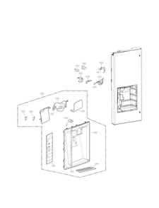 Dispenser Parts Diagram and Parts List for LMXS30776S 03 LG Refrigerator
