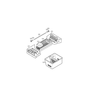 Freezer Diagram and Parts List for LFX25960ST 00 LG Refrigerator