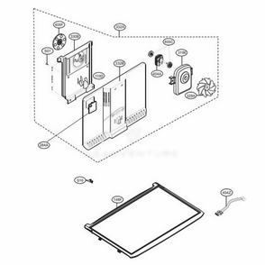 Freezer Parts Diagram and Parts List for 78033 ASTCSE3 LG Refrigerator