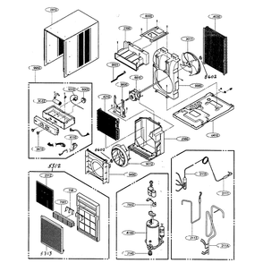 Cabinet Diagram and Parts List for LC8000  LG Air Conditioner