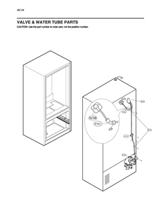 Valve And Water Tube Parts Diagram and Parts List for GM-L268NKSM ASBCNA2 LG Refrigerator