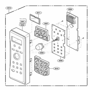 Controller Parts Diagram and Parts List for 64282 AW1ESEA LG Wall Oven