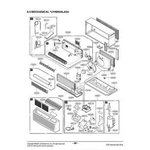 Section Diagram and Parts List for LP091HEM ASBBEUS LG Air Conditioner
