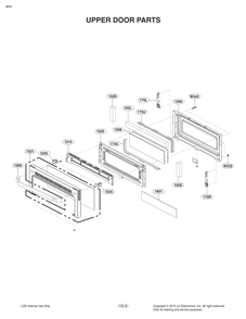 Upper Door Parts Diagram and Parts List for FZ474PGV ASTLLGA LG Range