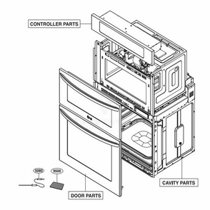 Main Diagram and Parts List for LWC3063ST ASTLLGA LG Range