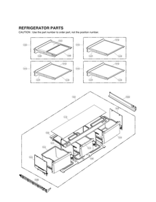 Refrigerator Parts Diagram and Parts List for LMXC23796S 01 LG Refrigerator